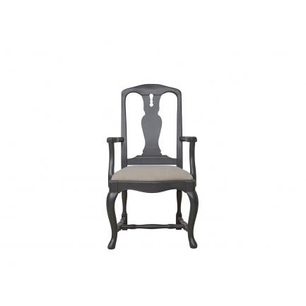 Barock karmstol i Charcoal