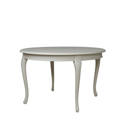 Barock matbord med 3 iläggskivor i Antique White