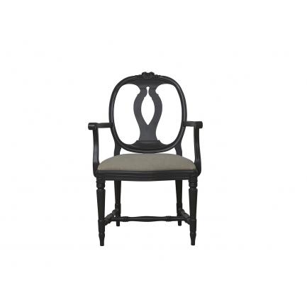 Rosen karmstol i Charcoal
